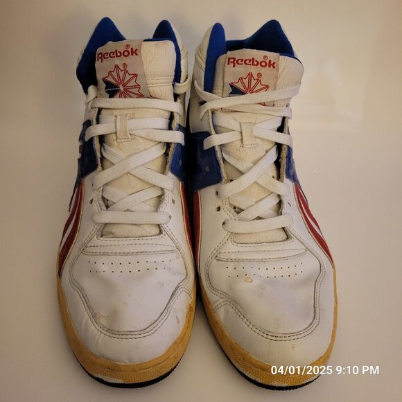 Reebok Other - Reebok Pro Legacy Mid Vintage Wht Blue Red Stadium Red Men US 13 READ